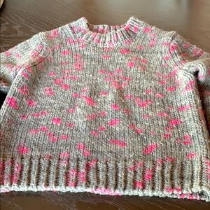 Kate Spade women’s sweater wool blend pink gray size medium runs small boxy cozy